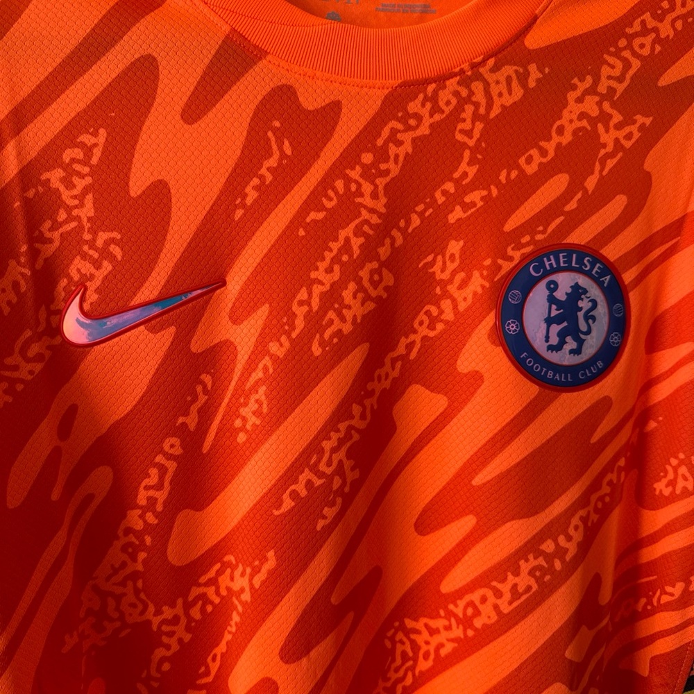 Men’s Nike Chelsea FC Stadium Orange Goalkeeper Soccer Jersey Sz L - NWT RARE - Picture 2 of 7